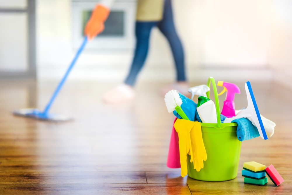 the team from arlington home cleaning working on cleaning a house for move in cleaning services arlington