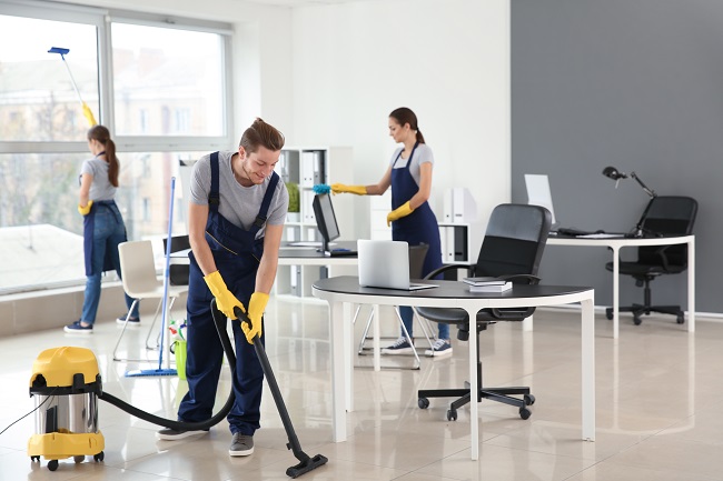 cleaning an office in arlington the team at arlington cleaning services hard at work